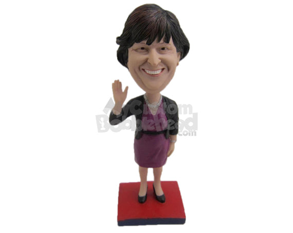 Custom Bobblehead Lovely Woman In Classic Attire With A Stylish Necklace - Leisure & Casual Casual Females Personalized Bobblehead & Cake Topper Custom Bobblehead Lovely Woman In Classic Attire With A Stylish Necklace - Leisure & Casual Casual Females Personalized Bobblehead & Cake Topper